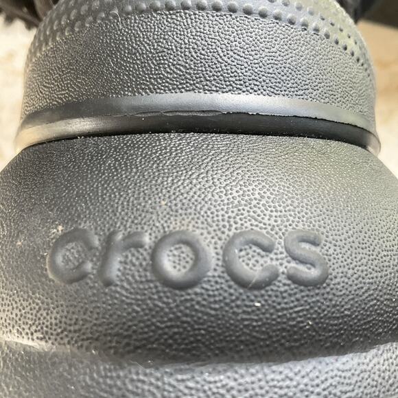 Crocs Furever Crush Black fur Lined chunky Clogs Mens size 8 womens size 10 fur - Picture 11 of 16